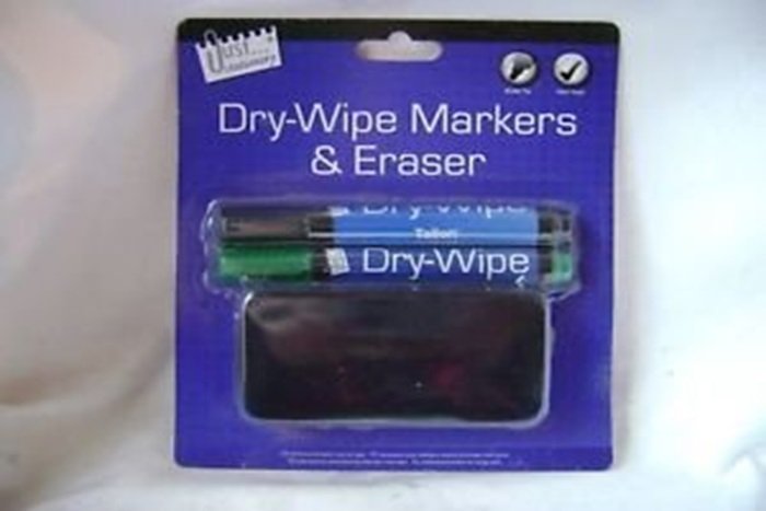Dry Wipe Markers And Cleaner