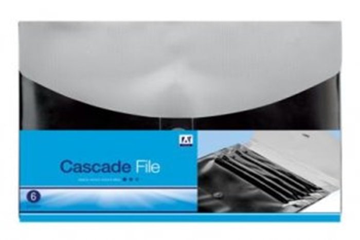 Cascade File - 6 Pockets - Black 