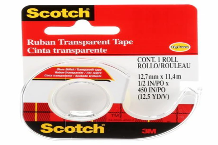 3M Scotch Gloss Finish Transparent Tape 