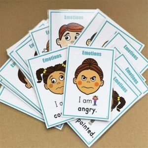 24Pcs/Set Baby Emotion Learning English Word Cards Game Montessori F Cards For Children Teacher Teaching Kids